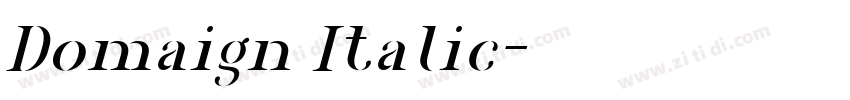 Domaign Italic字体转换